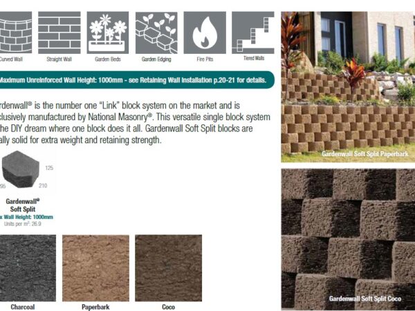 National Masonry Garden Wall Soft Split Coco Retaining Wall Block ONLINE ONLY SPECIAL OFFER